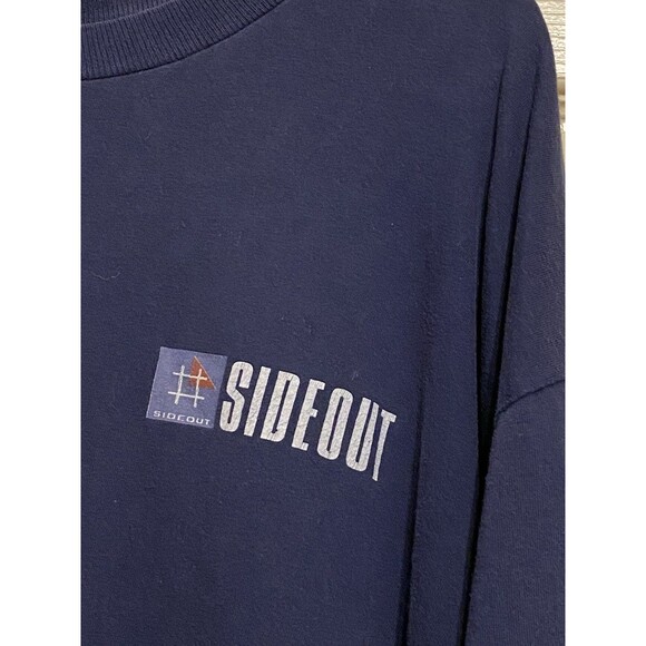 VTG 90s Sideout Single Stitch Surf Beach 2 Side Graphic T Shirt Mens XL USA Fade - Picture 4 of 16